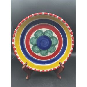 Vintage Giovanni Desimone Colorful Art Pottery Bowl Italy